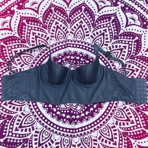 NWT Victoria’s Secret Blue Silky Bustier Bra 34B